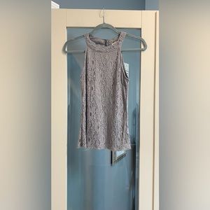 🕊Grey Lace Sleeveless Top